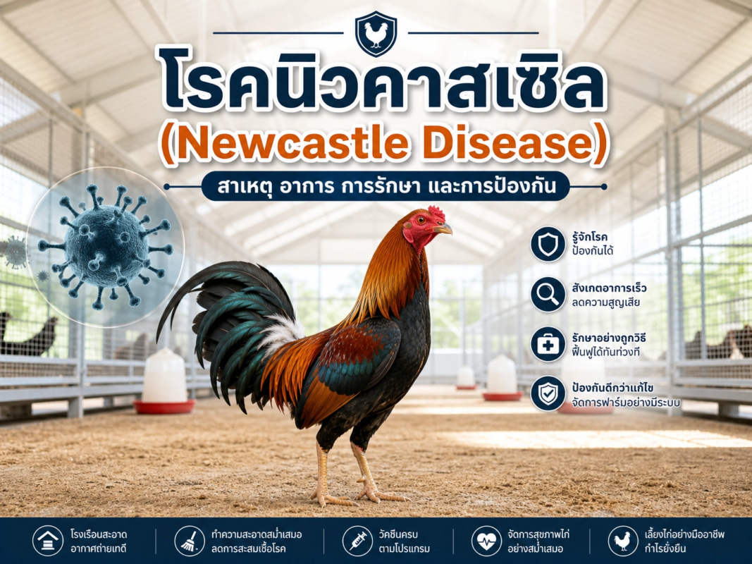 โรคนิวคาสเซิล (Newcastle Disease): โรคระบาดร้ายแรงในไก่ชน 1 โรคนิวคาสเซิล